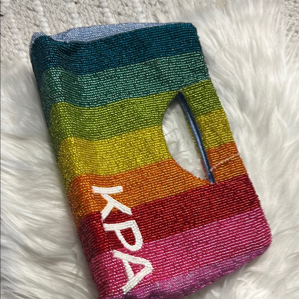 Classic Prep Monogram Custom Colorful Beaded Clut… - image 8